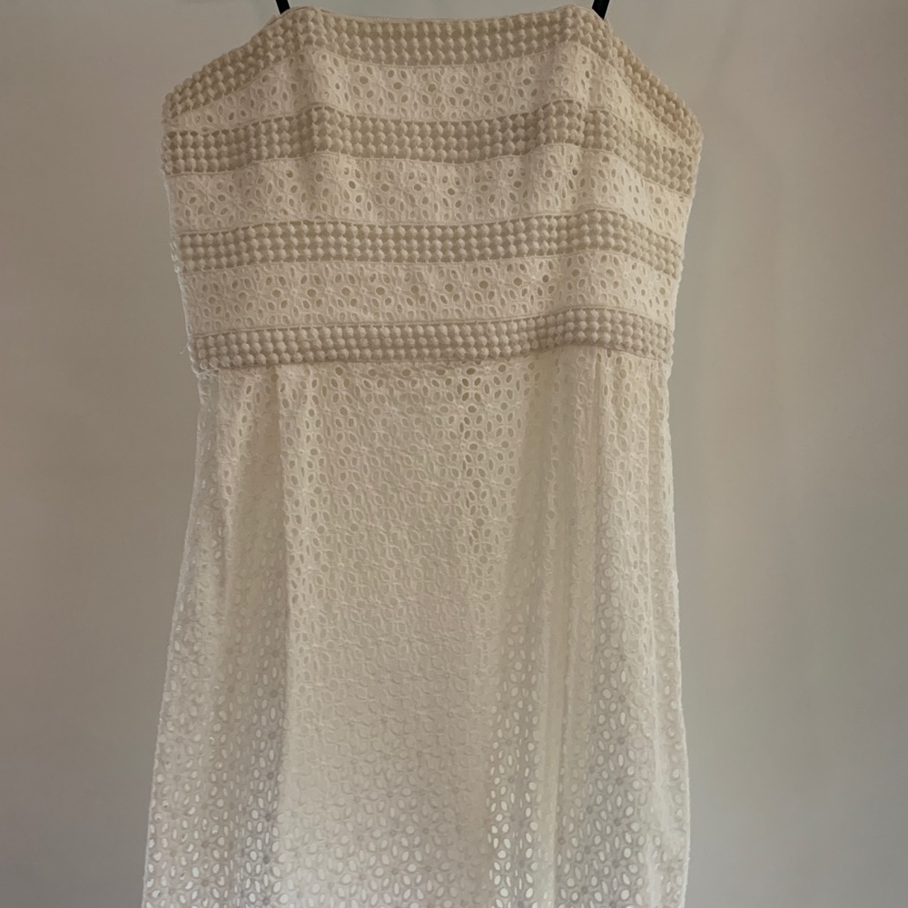 White strapless dress. Size 10